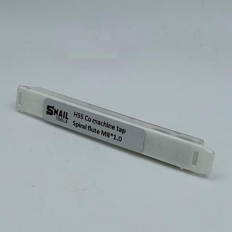 Snail Tools HSS M2 Spiral Flute Machine Tap (M8 x 1.0 Fine Pitch)