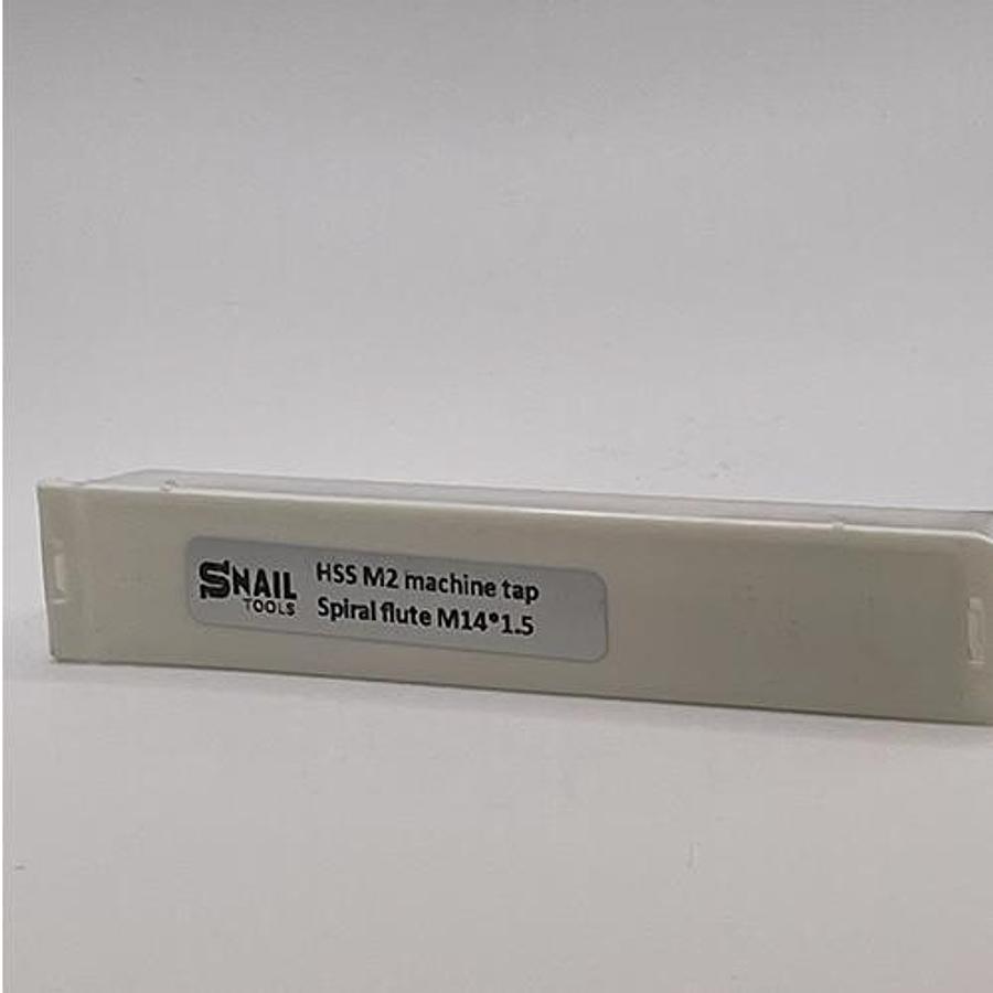Snail Tools HSS M2 Spiral Flute Machine Tap (M14 x 1.5 Fine Pitch)