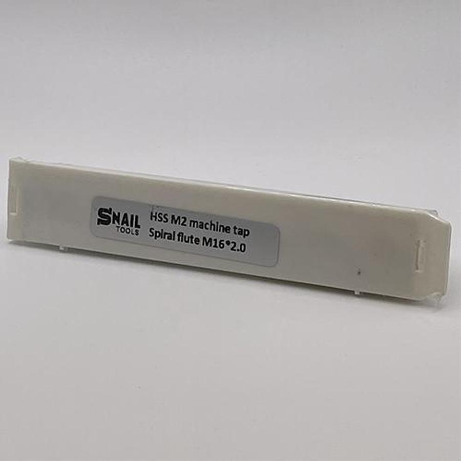 Snail Tools HSS M2 Spiral Flute Machine Tap (M16 x 2.0 Coarse Pitch)