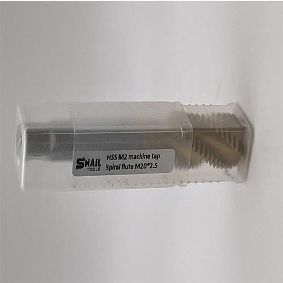 Snail Tools HSS M2 Spiral Flute Machine Tap (M20 x 2.5 Coarse Pitch)