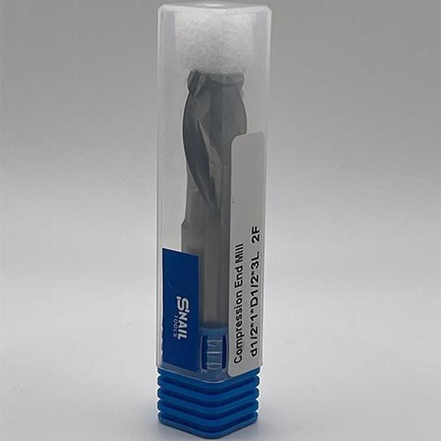 Snail Tools Carbide Compression End Mill (1/2″ Dia, 1″ Cut, 2 Flute)
