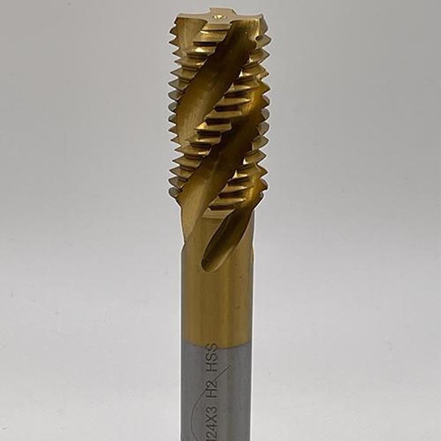 Snail Tools HSS M2 Spiral Flute Machine Tap (M24 x 3.0 Coarse Pitch)