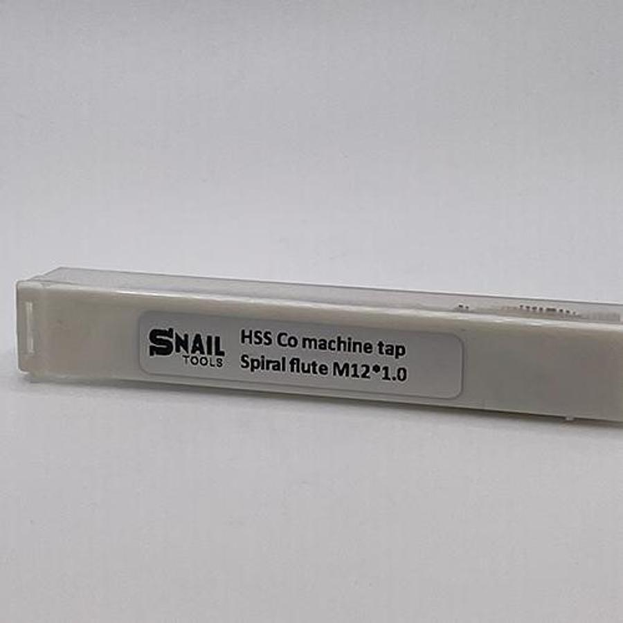 Snail Tools HSS-Co Spiral Flute Machine Tap (M12 x 1.0 Superfine Pitch) π©