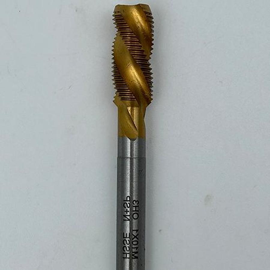 Snail Tools HSS M2 Spiral Flute Machine Tap (M10 x 1.0 Superfine Pitch)