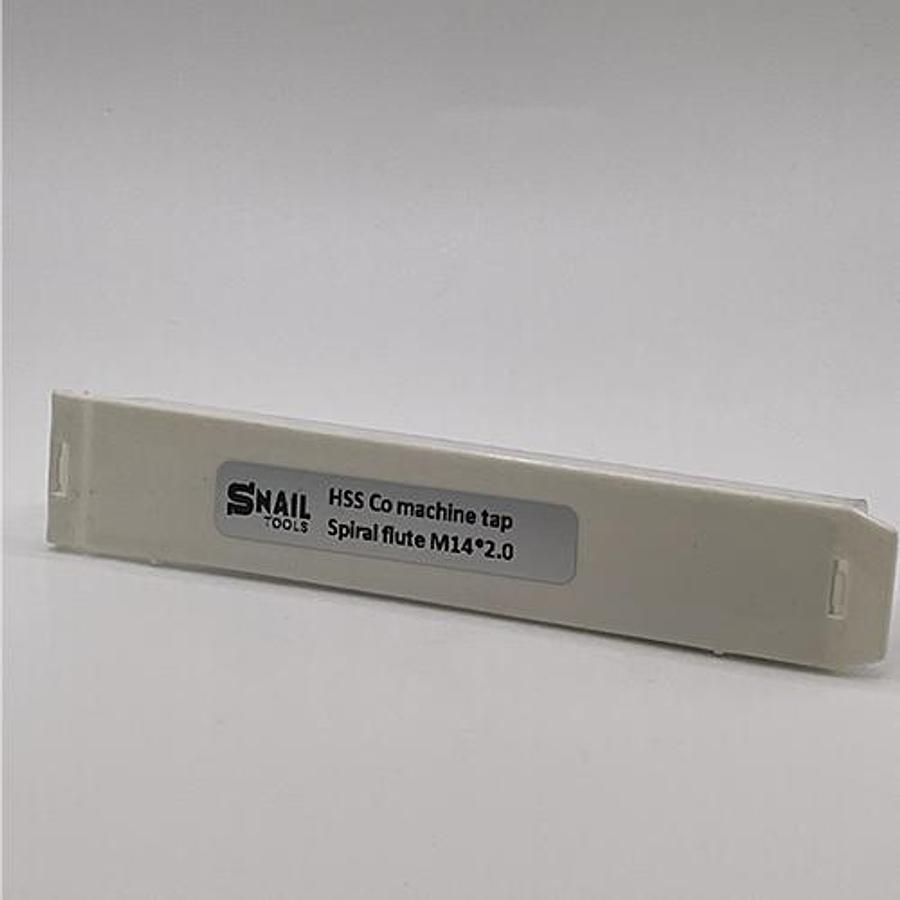 Snail Tools HSS-Co Spiral Flute Machine Tap (M14 x 2.0 Coarse Pitch)