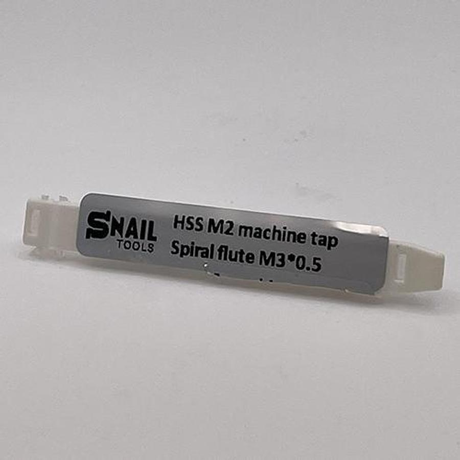 Snail Tools HSS M2 Spiral Flute Machine Tap (M3 x 0.5 Coarse Pitch)
