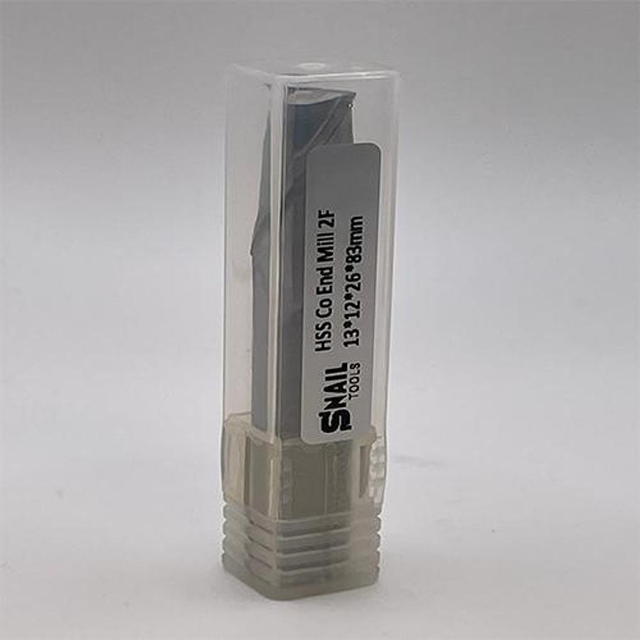 Snail Tools HSS Co Two Flute End Mill (13 x 12 x 26 x 83MM)
