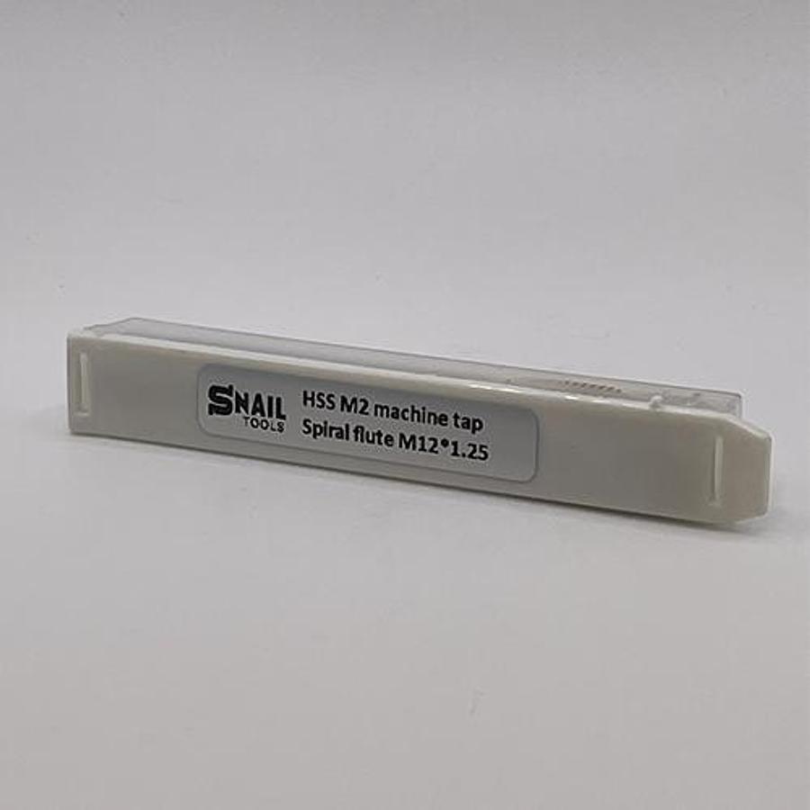 Snail Tools HSS M2 Spiral Flute Machine Tap (M12 x 1.25 Extra Fine Pitch)