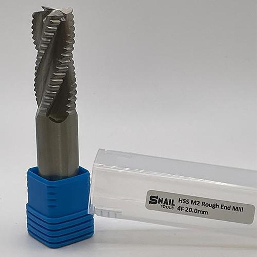 Snail Tools HSS M2 Roughing End Mill (20 x 20 x 35 x 80MM)