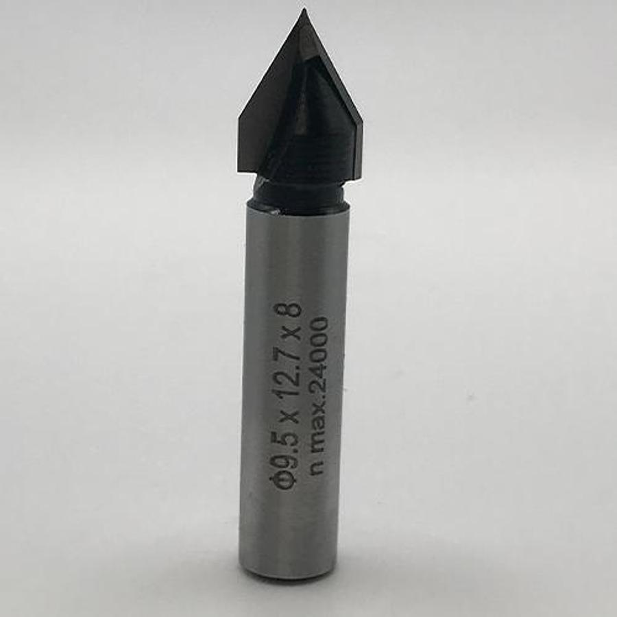 Snail Tools V-Groove Router Bit (9.5mm Dia x 12.7mm Cut)