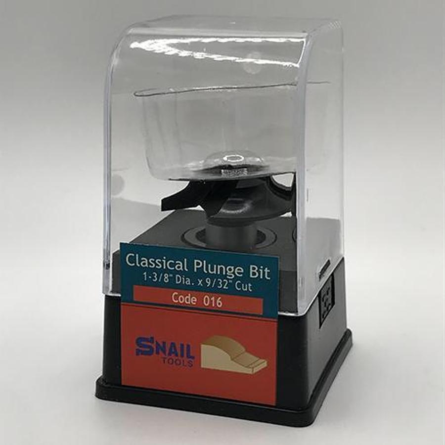 CARBIDE CLASSICAL PLUNGE ROUTER BIT – 1-3/8″ DIA x 9/32″ CUT – 1/2″ SHANK