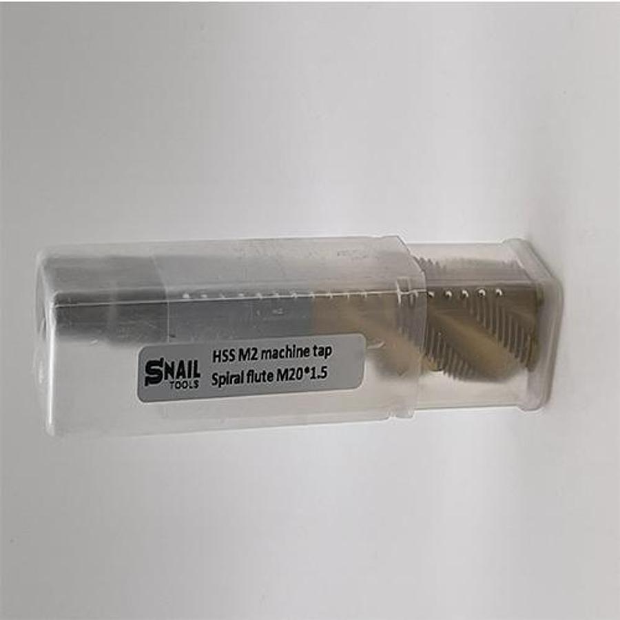Snail Tools HSS M2 Spiral Flute Machine Tap (M20 x 1.5 Fine Pitch)