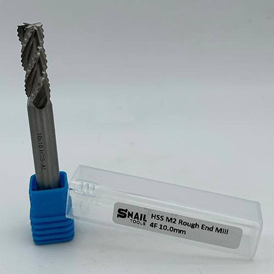 Snail Tools HSS M2 Roughing End Mill (10 x 10 x 35 x 80MM)