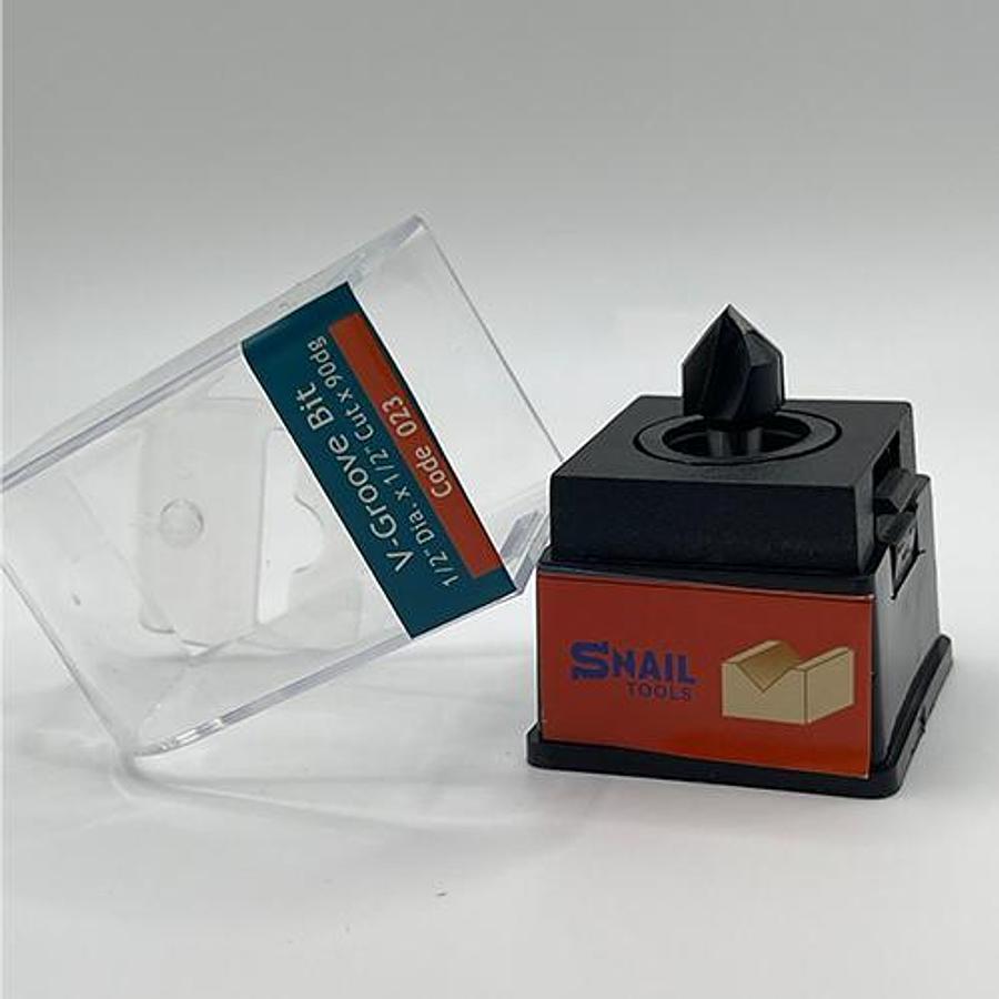 Snail Tools V-Groove Router Bit (1/2″ Dia x 1/2″ Cut)