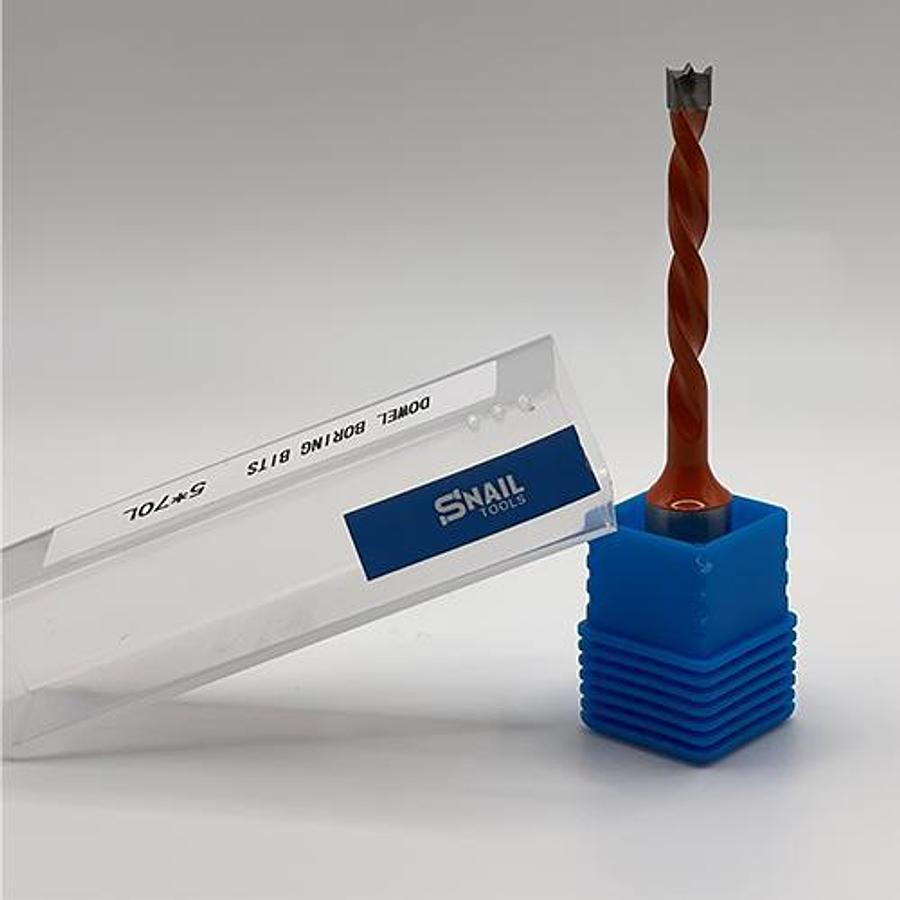 CARBIDE-TIPPED DOWEL BORING BIT β L/H β 5MM DIAMETER x 70MM LONG β 10MM SHANK