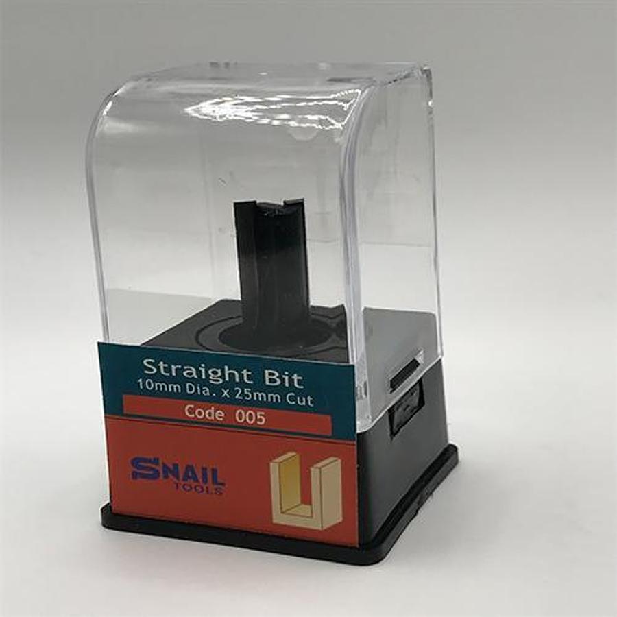 Snail Tools Straight Router Bit (10mm Dia x 25mm Cut)