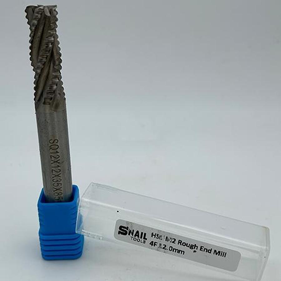 Snail Tools HSS M2 Roughing End Mill (12 x 12 x 35 x 85MM)