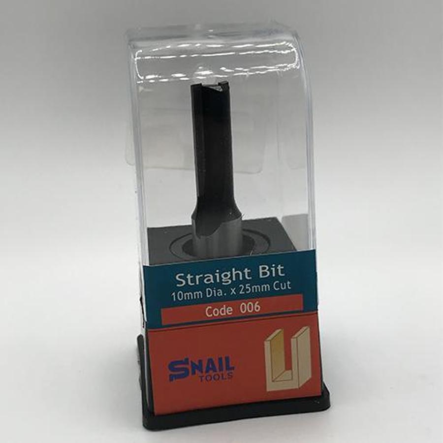 Snail Tools Straight Router Bit (10mm Dia x 25mm Cut)