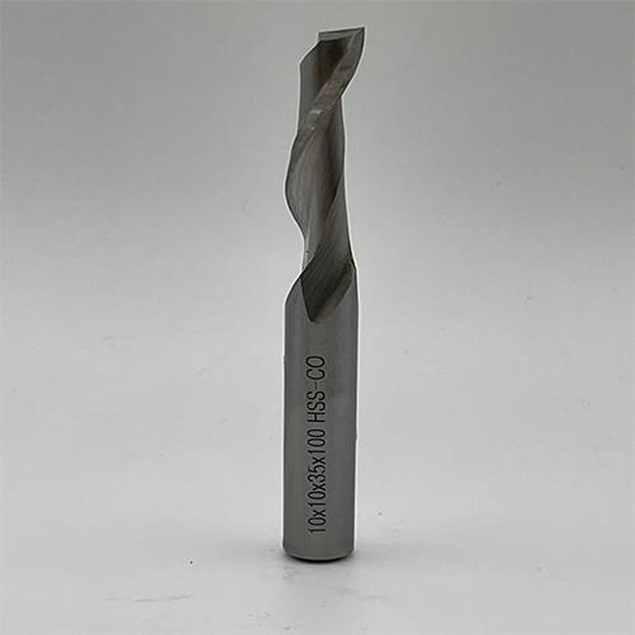Snail Tools HSS Co Single Flute End Mill (10 x 10 x 35 x 100MM)