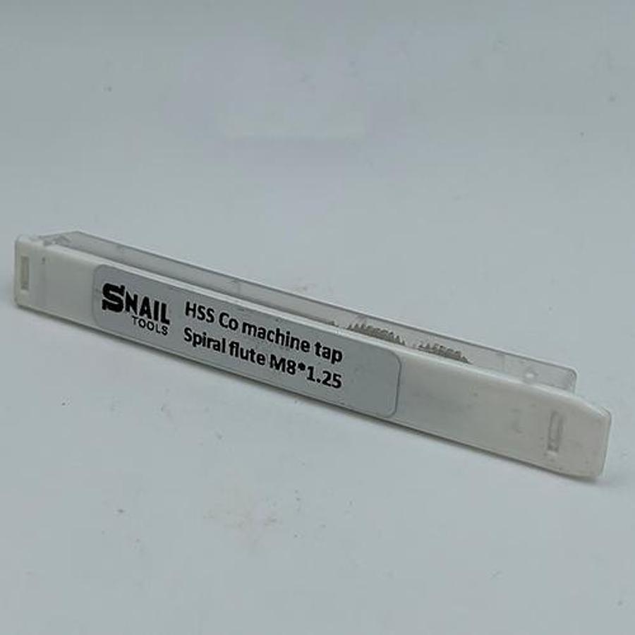 Snail Tools HSS M2 Spiral Flute Machine Tap (M8 x 1.25 Coarse Pitch)