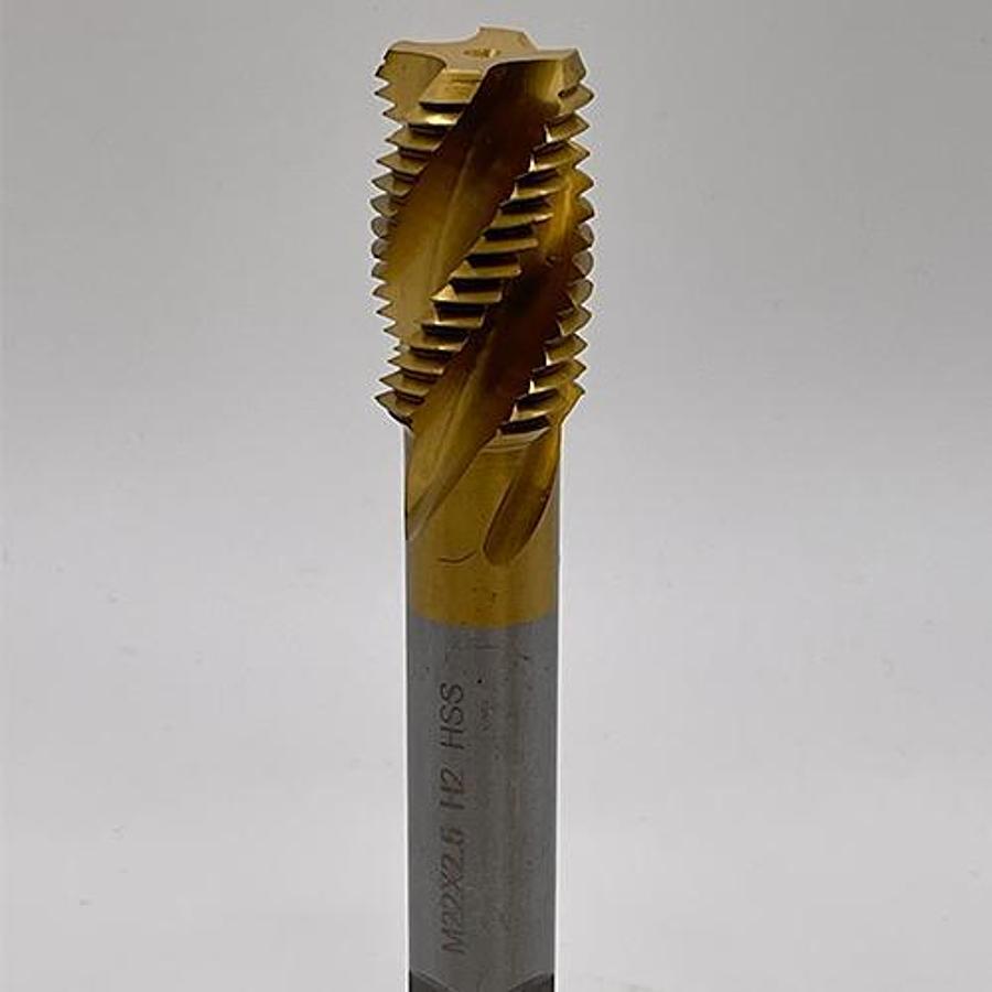 Snail Tools HSS M2 Spiral Flute Machine Tap (M22 x 2.5 Coarse Pitch)