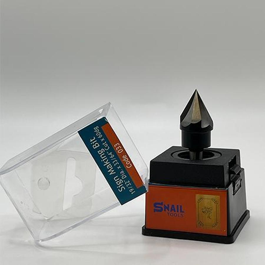 Snail Tools Professional Sign Making Bit (19/32″ Dia x 60° Angle)