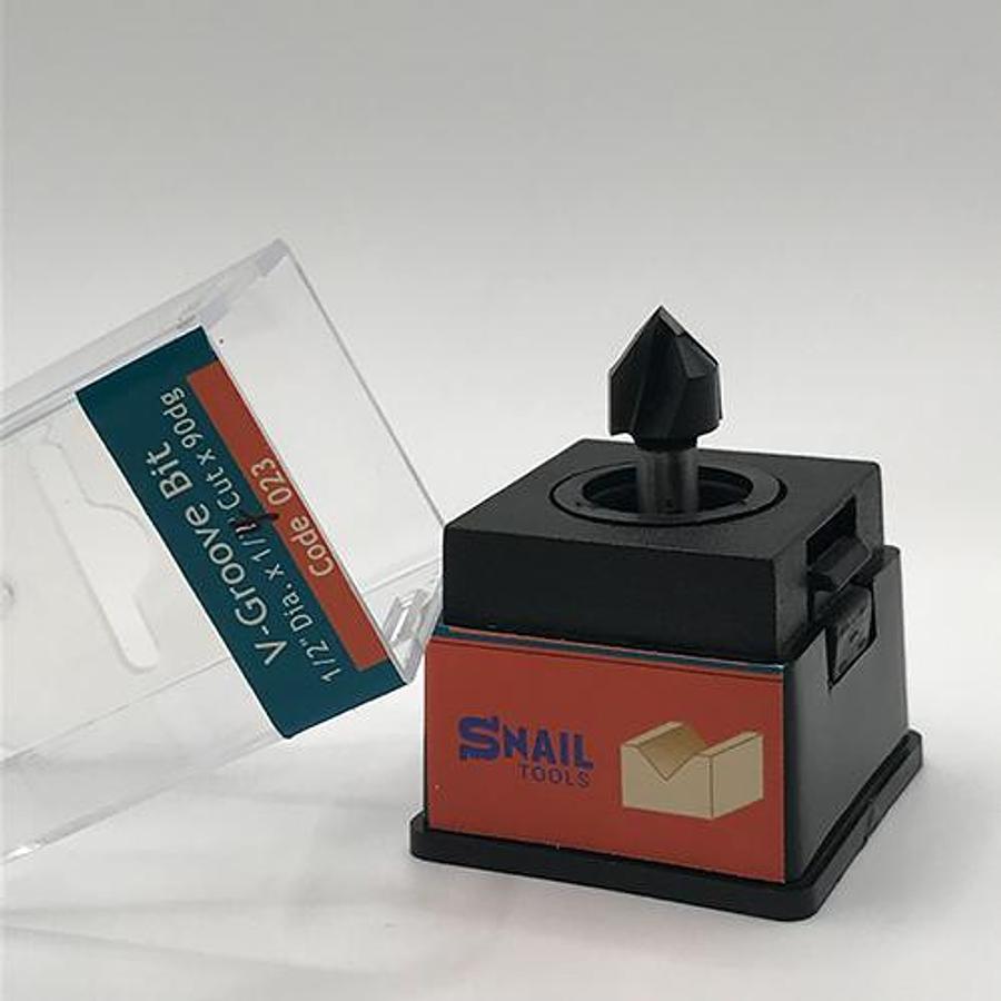 Snail Tools V-Groove Router Bit (1/2″ Dia x 1/4″ Cut)