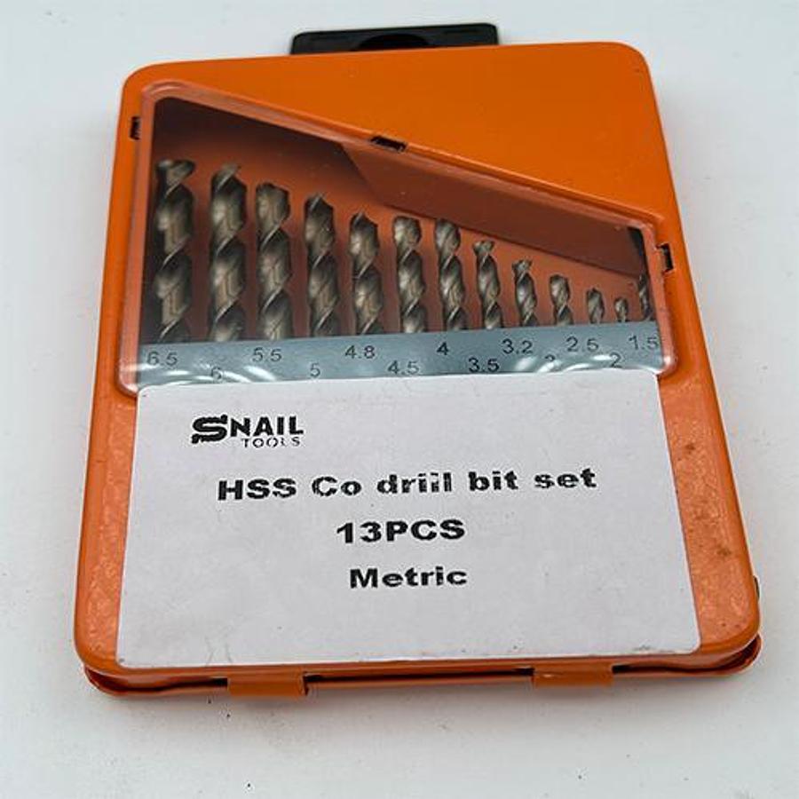 Snail Tools HSS Co 13-Piece Drill Bit Set (Metric)