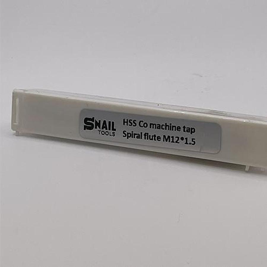 Snail Tools HSS-Co Spiral Flute Machine Tap (M12 x 1.5 Fine Pitch)