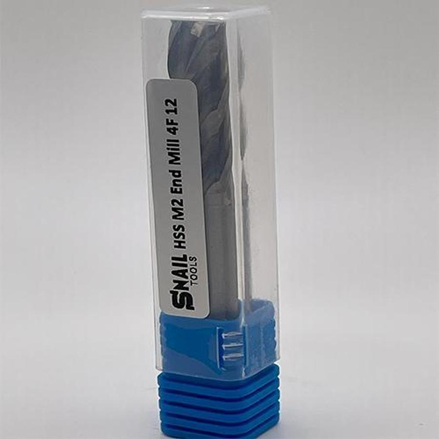 Snail Tools HSS M2 Four Flute End Mill (12.0mm Dia)