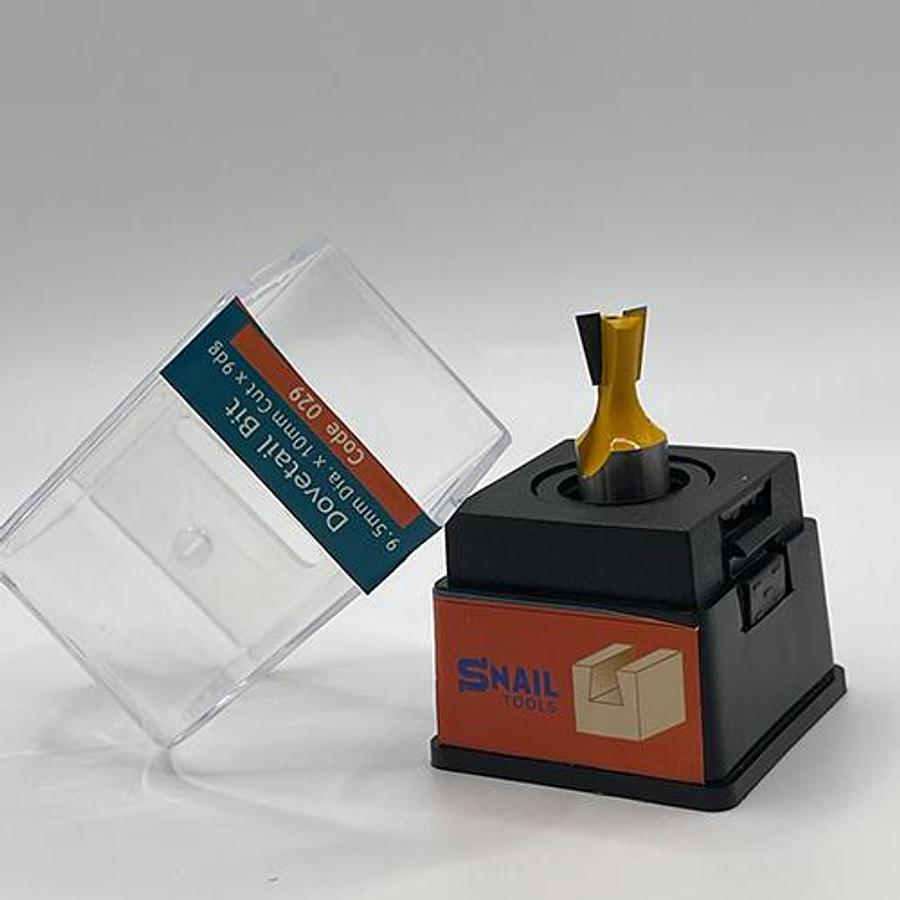 Snail Tools Dovetail Router Bit (9.5mm Dia x 10mm Cut, 9° Angle)