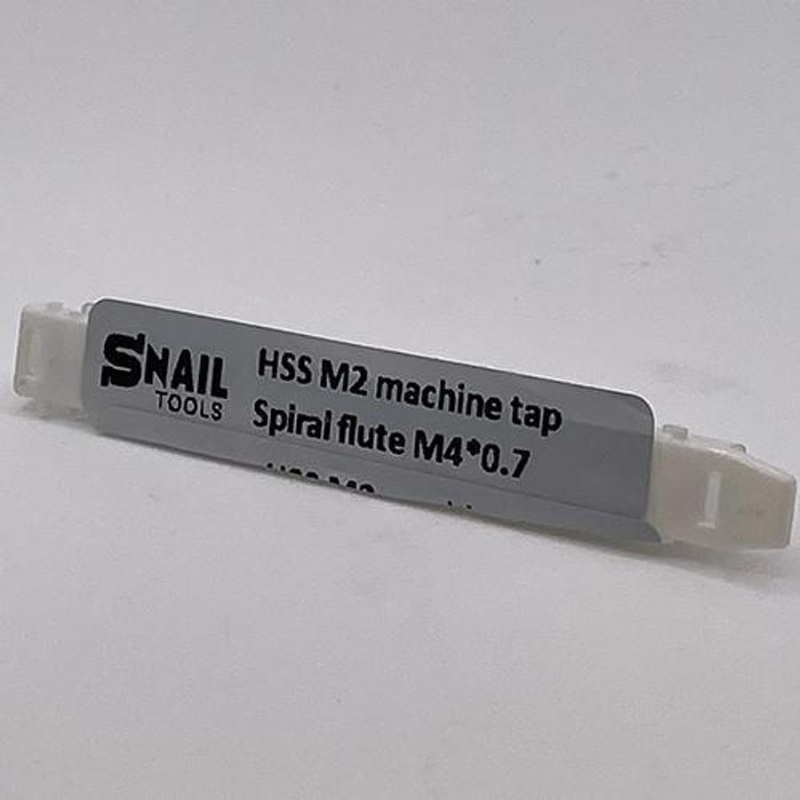Snail Tools HSS M2 Spiral Flute Machine Tap (M4 x 0.7 Coarse Pitch)