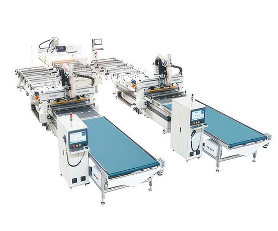 One Labeling & Double CNC Nesting Production Line Sujihiki