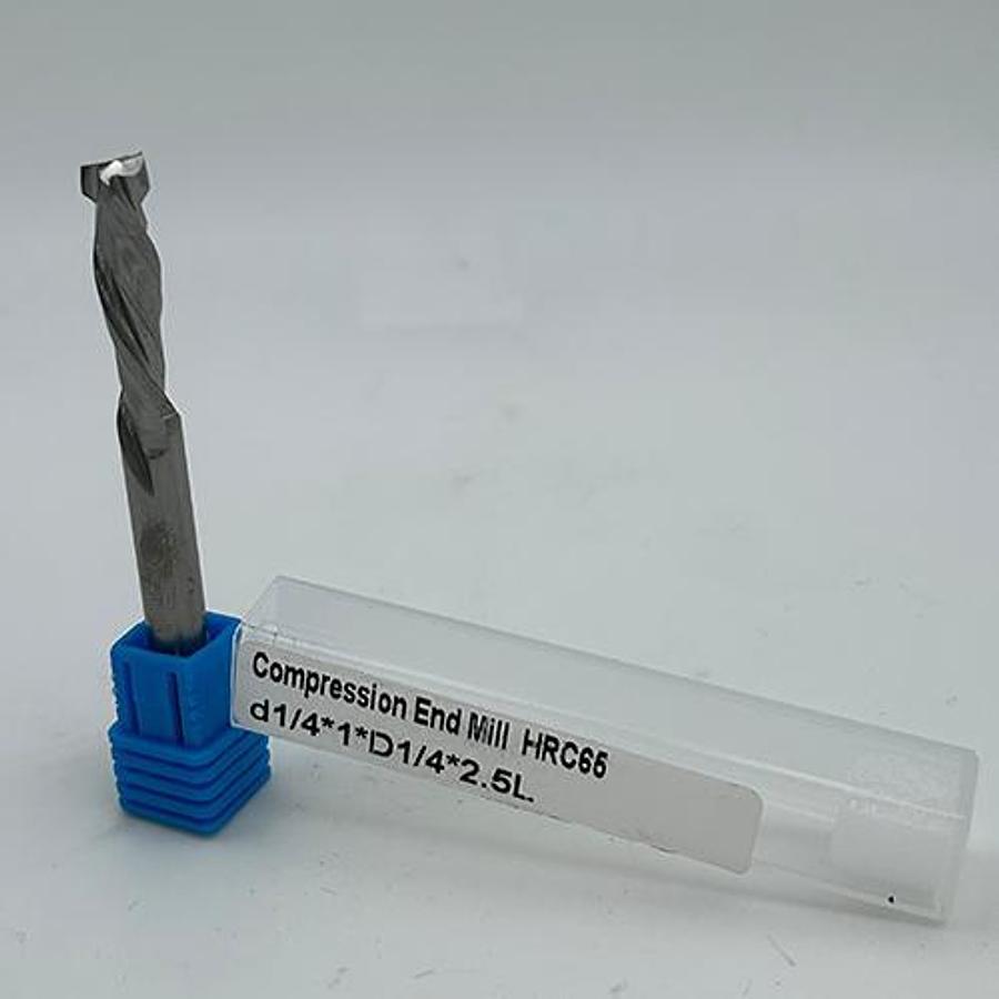 Snail Tools Carbide Compression End Mill (1/4″ Dia, 1″ Cut, 2 Flute)