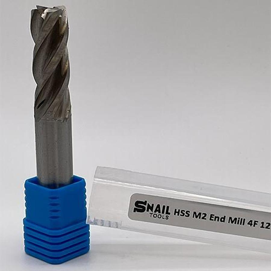 Snail Tools HSS M2 Four Flute End Mill (12.0mm Dia)