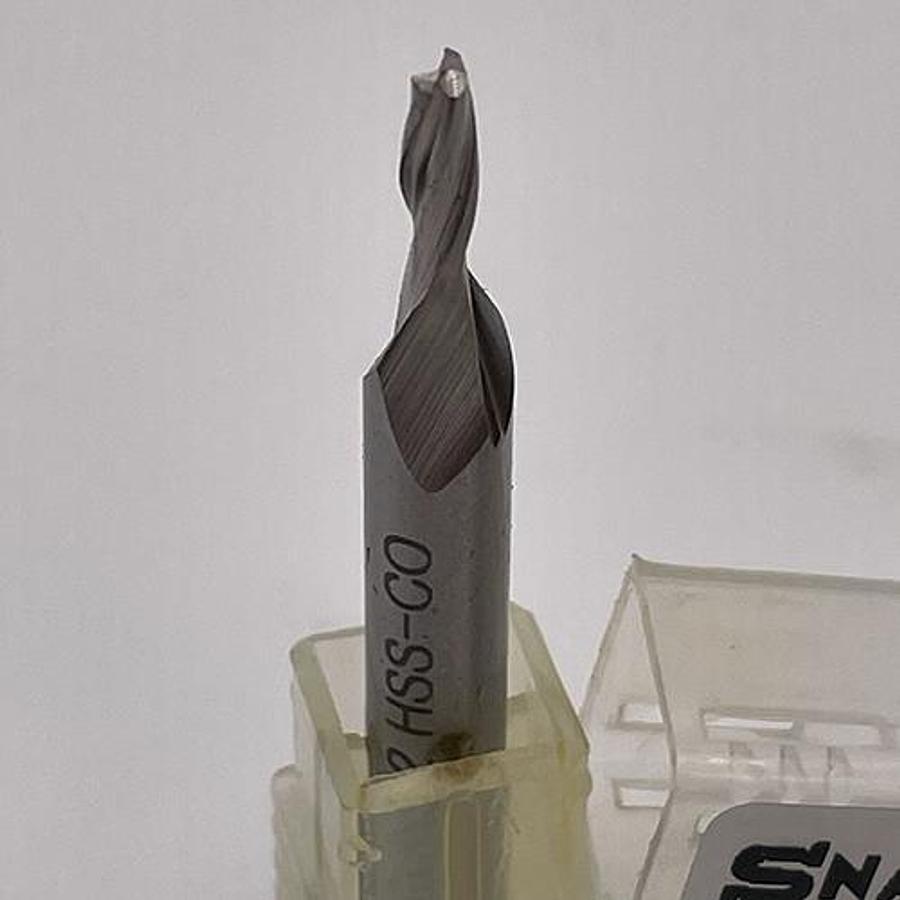 Snail Tools HSS Co Two Flute End Mill (3 x 6 x 8 x 52MM)