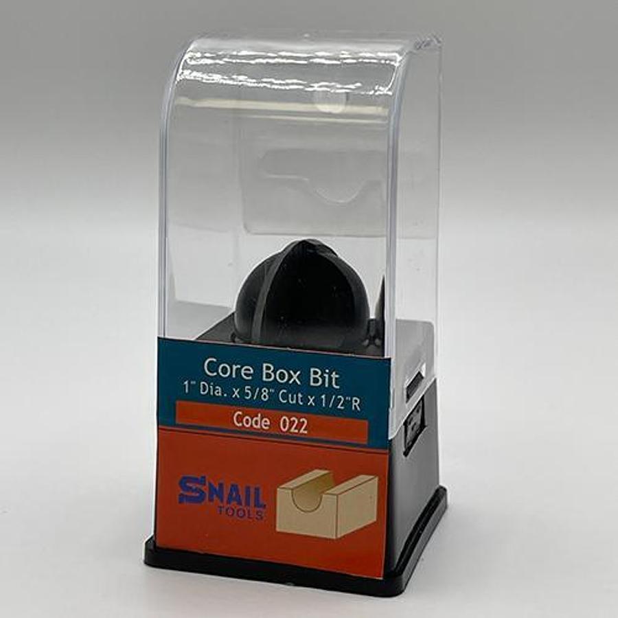 Snail Tools Core Box Router Bit (1″ Dia x 5/8″ Cut)