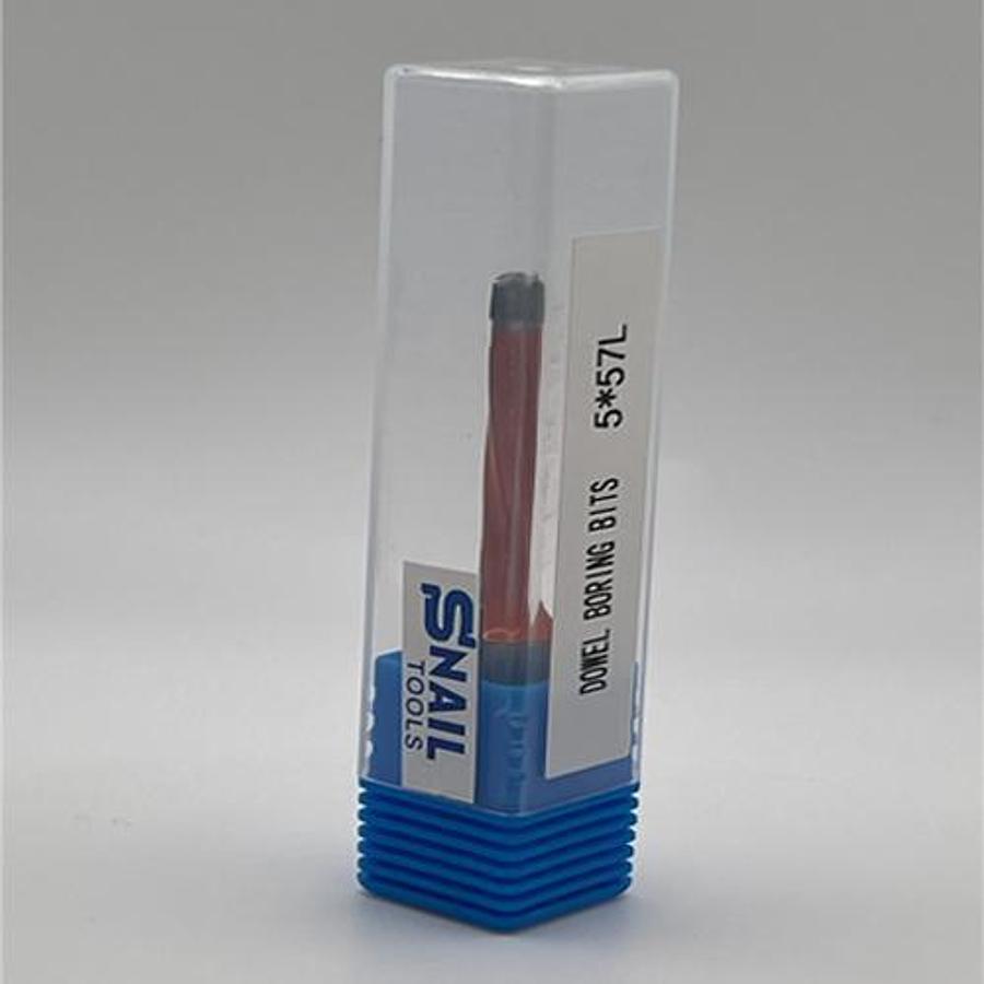CARBIDE-TIPPED DOWEL BORING BIT – L/H – 5MM DIAMETER x 57MM LONG – 10MM SHANK