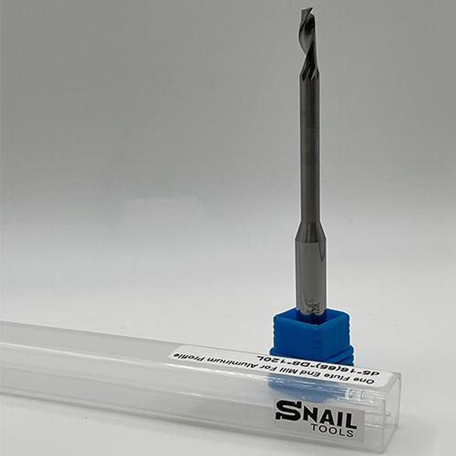 Snail Tools Solid Carbide Single Flute End Mill (5 Dia, 8 Shank, 120mm L)