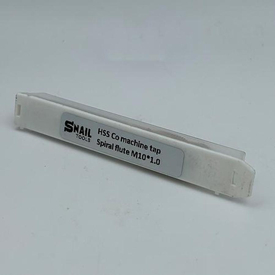 Snail Tools HSS M2 Spiral Flute Machine Tap (M10 x 1.0 Superfine Pitch)