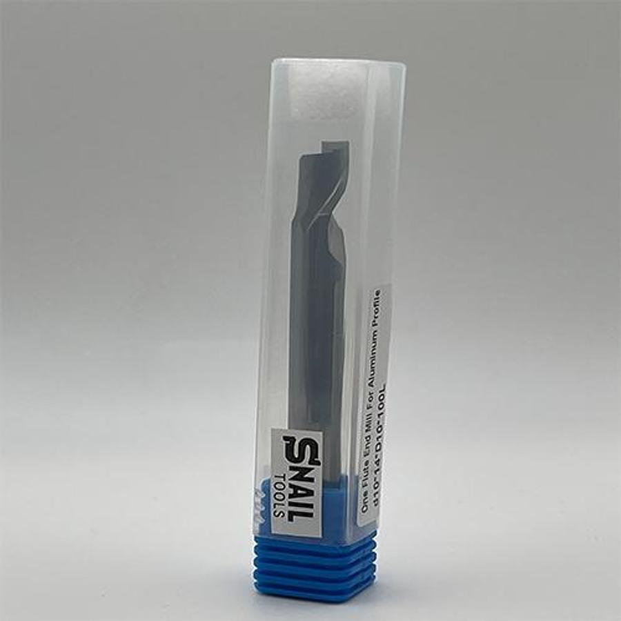 Snail Tools Solid Carbide Single Flute End Mill (10 Dia, 100mm L)