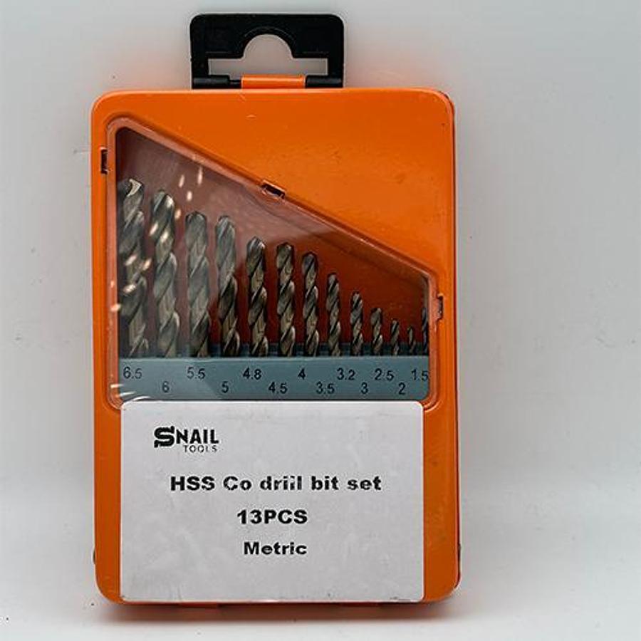 Snail Tools HSS Co 13-Piece Drill Bit Set (Metric)