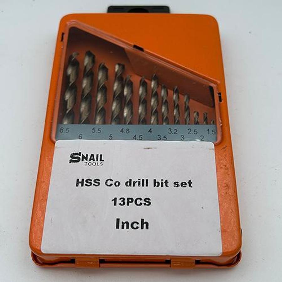 Snail Tools HSS Co 13-Piece Drill Bit Set (Inch)