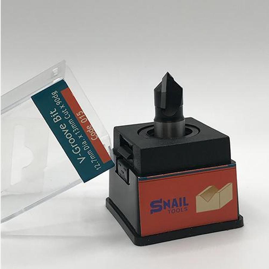 Snail Tools V-Groove Router Bit (12.7mm Dia, 90° Angle)
