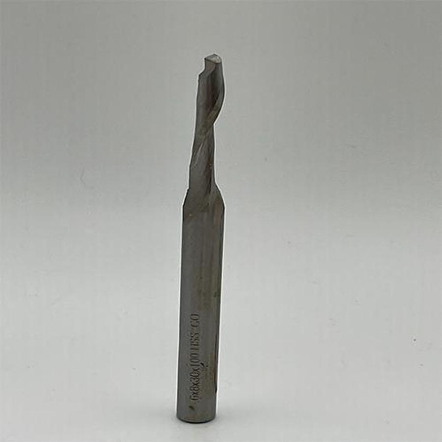 Snail Tools HSS Co Single Flute End Mill (6 x 8 x 35 x 100MM)