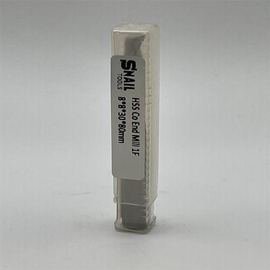 Snail Tools HSS Co Single Flute End Mill (8 x 8 x 30 x 80MM)