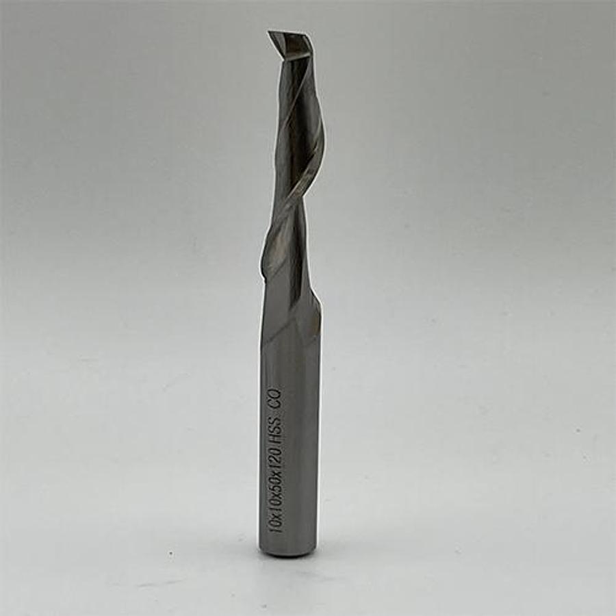 Snail Tools HSS Co Single Flute End Mill (10 x 10 x 50 x 120MM)