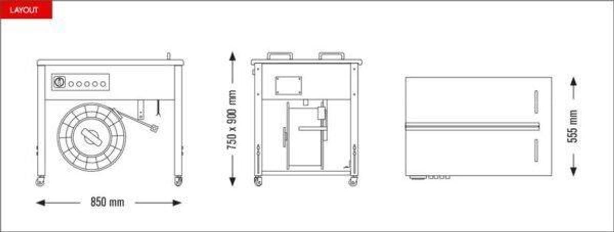 Semi Automatic Strapping Machine Eco Strap 501