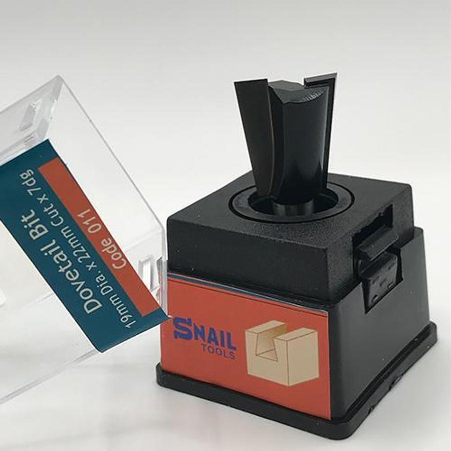 Snail Tools Dovetail Router Bit (19mm Dia x 22mm Cut, 7° Angle)