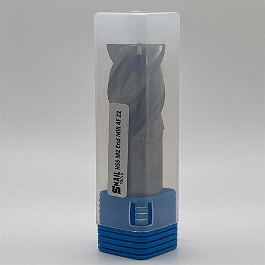 Snail Tools HSS M2 Four Flute End Mill (22.0mm Dia)